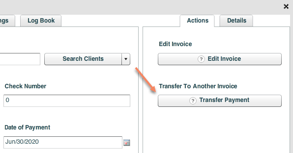 How To Transfer A Payment Or Balance Due To A Different Invoice Studiocloud Support